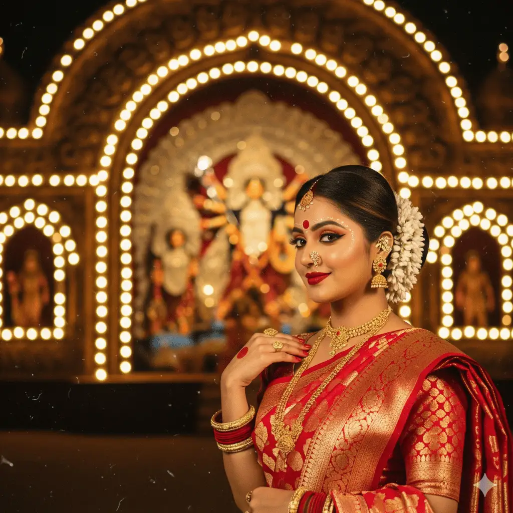 Cinematic Pandal-Hopping Look